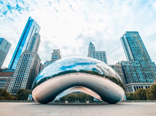 cloud gate aka chicago bean